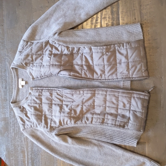 Trendy grey zip sweater - Picture 3 of 4